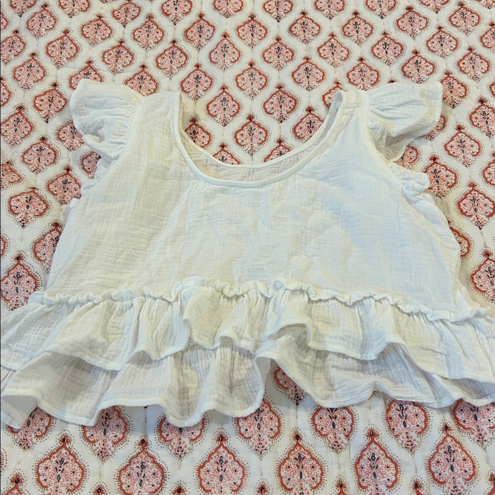White Ruffled Blouse - Picture 4 of 4